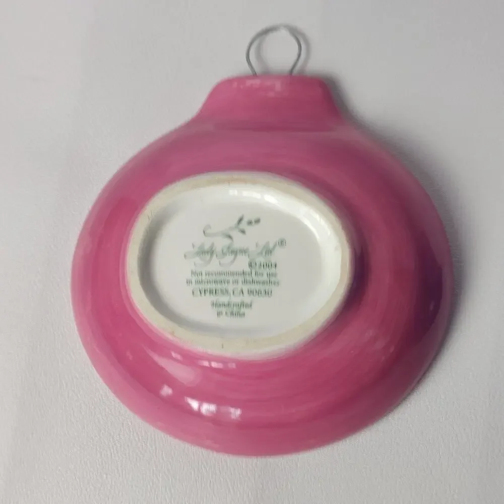 Lady Jayne Ltd Ornament Shaped Dishes Ceramic Candy Dish Set of 2 2004 Christmas